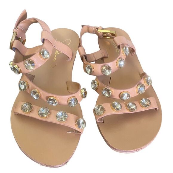 Report Signature Zoran Tan Rhinestone Sandals, ankle buckle closure - Picture 5 of 8